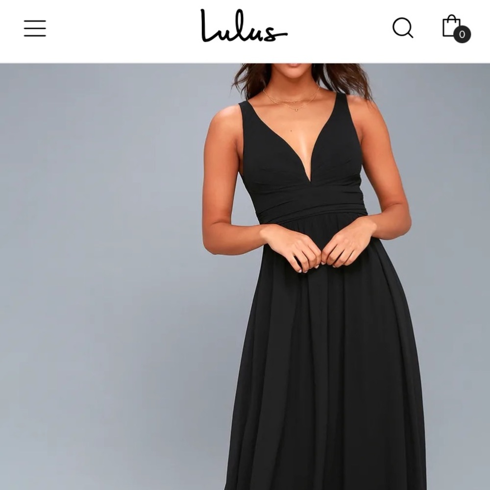 Black floor length bridesmaids dress/evening dress